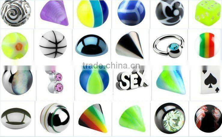 316L surgical steel ball,body piercing jewelry accessories