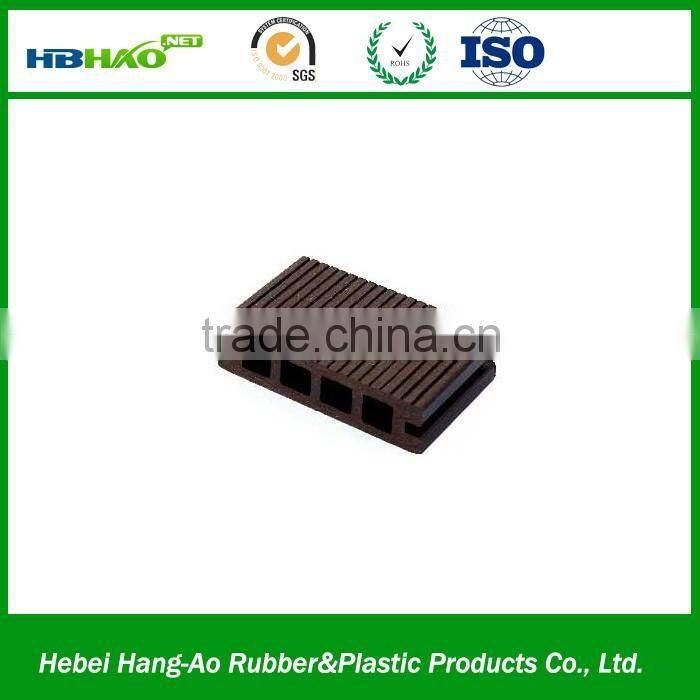 extruded plastic composite decking with PE material outdoor solid WPC deck