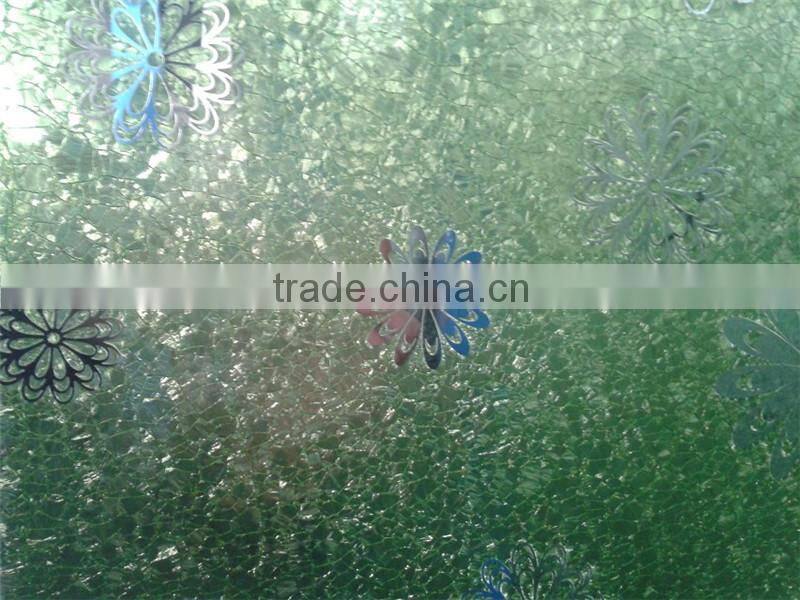 ginde glass high quality design ice flower mirror glass