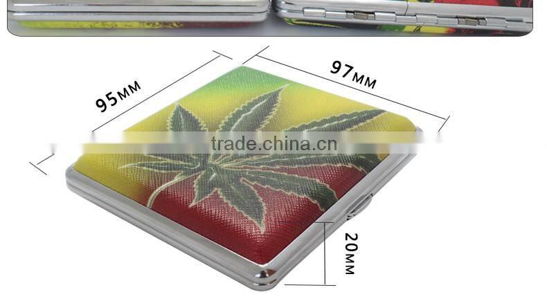 Leather Pocket Cigarette Tobacco Case Box Holder