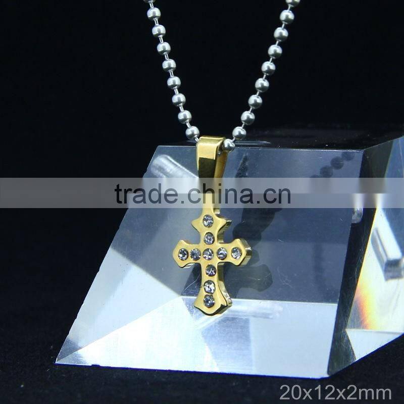 18K gold color Jesus pendant cross necklace