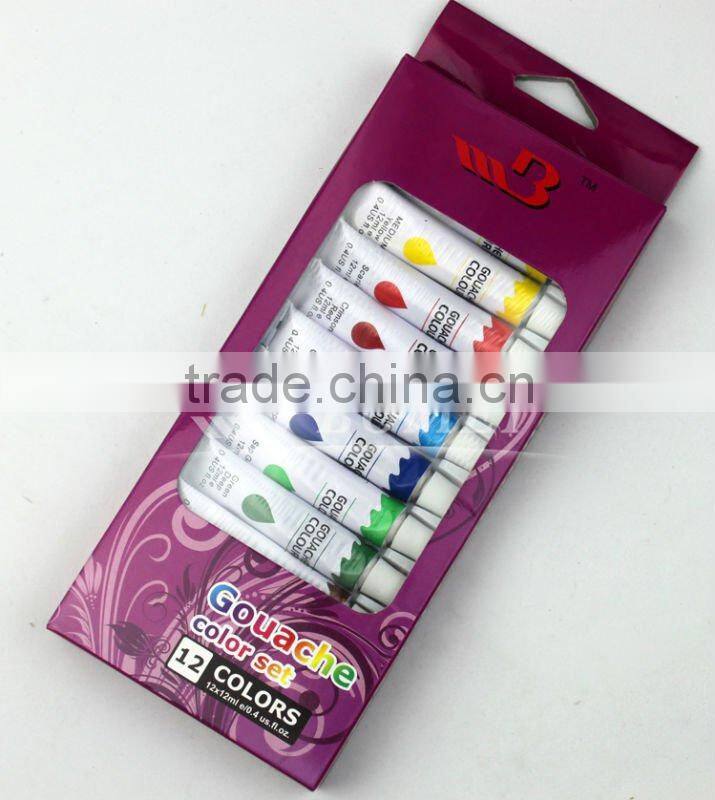 12ml 12colors gouache paint set