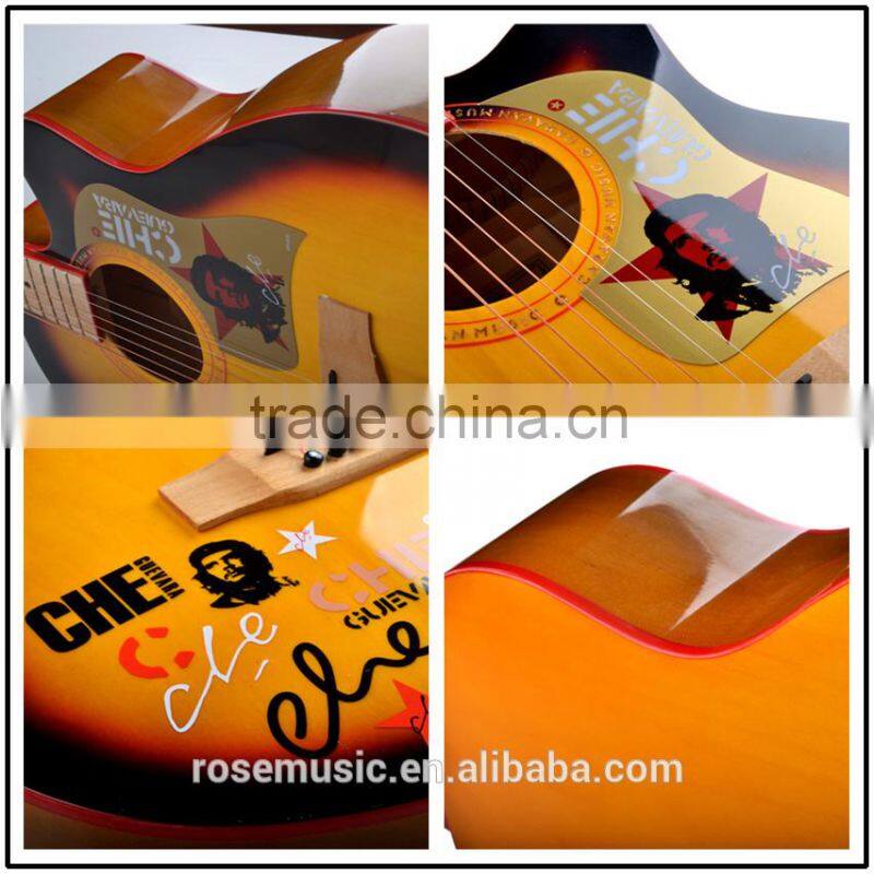 40 inch linden top acoustic guitar Trade CARAVAN MUSIC HS4015