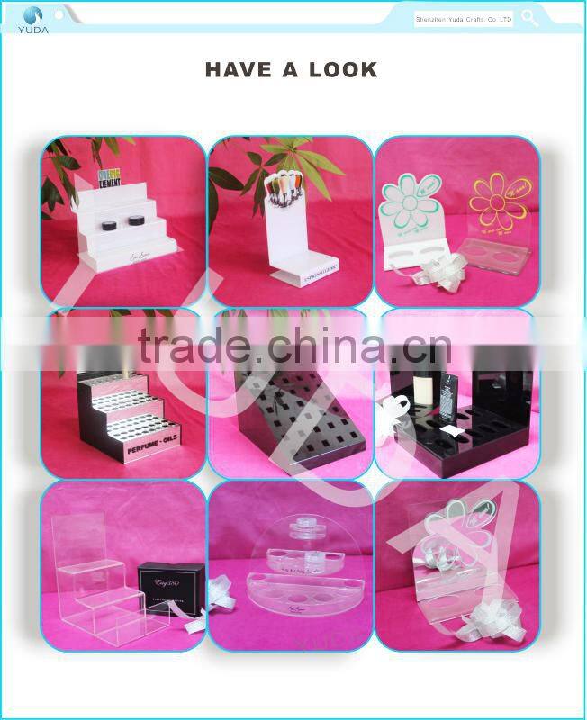 Clear plexi comestic ad board acrylic comestic lipstick organizer acrylic makeup displays