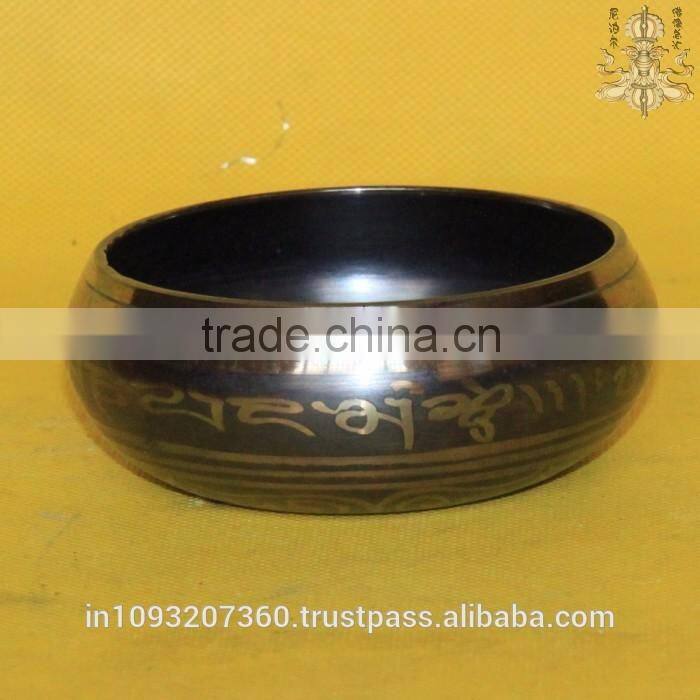 Tibetan Singing Bowls With Five Embossed Buddha 4.5 inch : From Anabia Agate Bolws