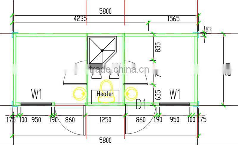 Container house for dormitory