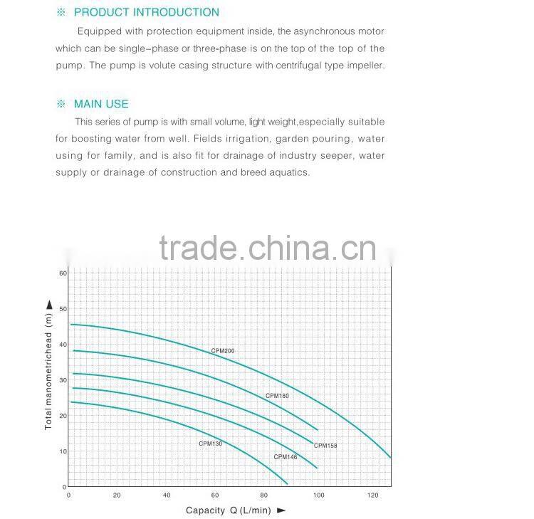 Jenson CPM146 600W surface pump self-priming water pump