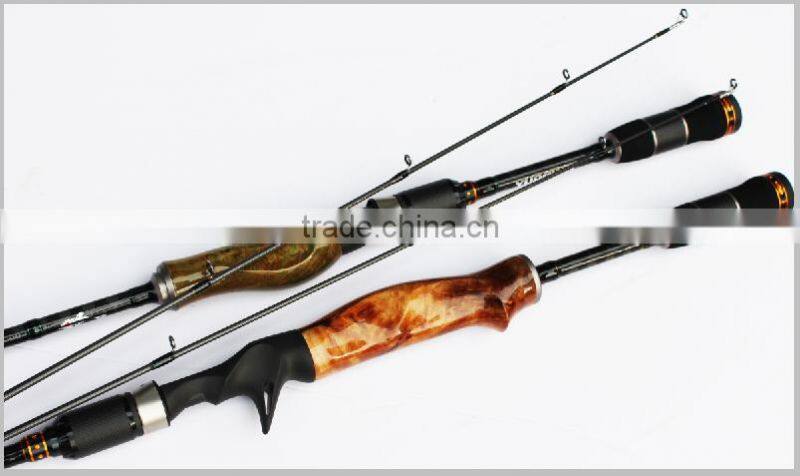 High Quality Wooden handle Carbon Material FUJI Fishing Rod