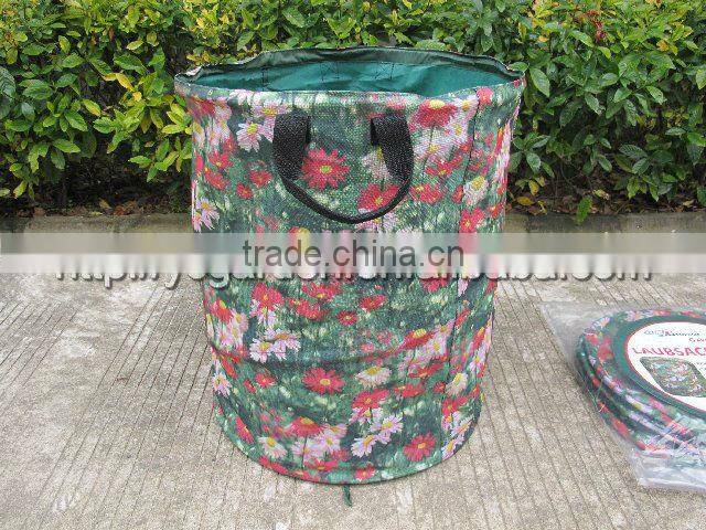 printed flowers leaves pop up bag garden bag waste bag manufacturer