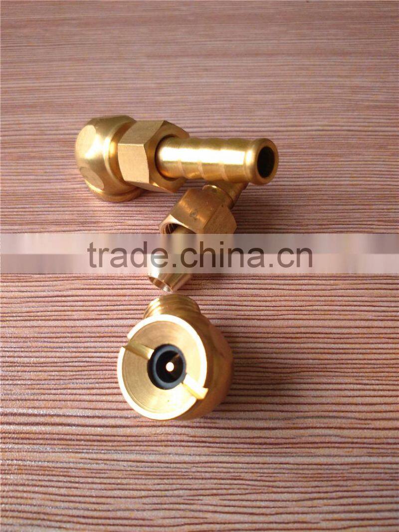 brass tyre air chuck with 1/4-inch hose barb , Direct Line