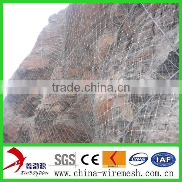 flexible woven rope mesh weaving cable netting slope protected wire mesh