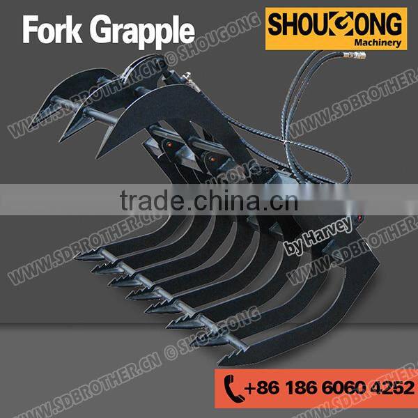 Skid Steer attachment Fork Grapple