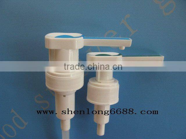 plastic soap pump dispenser has two parts at the top (SL-590,33/410)