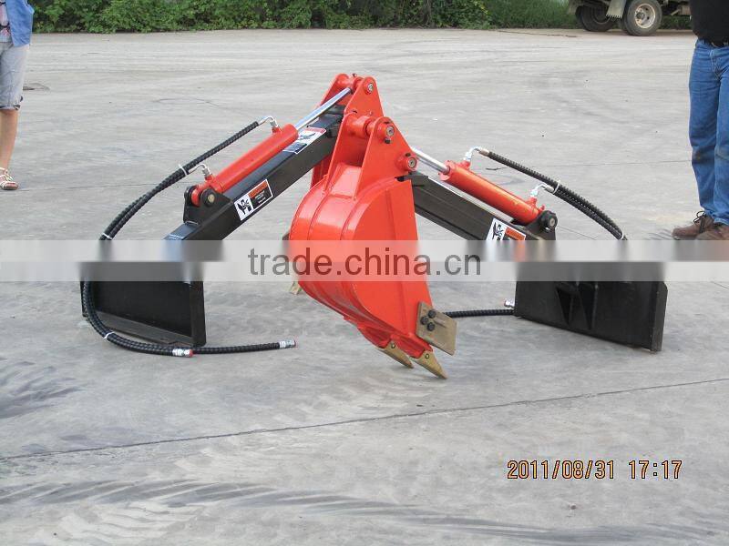 mini backhoe attachment for skid steer loader