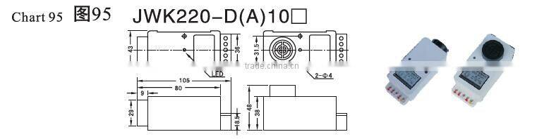 JWK220-A(D)10J Votalge relay output Non-Screen shield Detection distance 10mm Integrated Proximity Switches Transistor Sensor