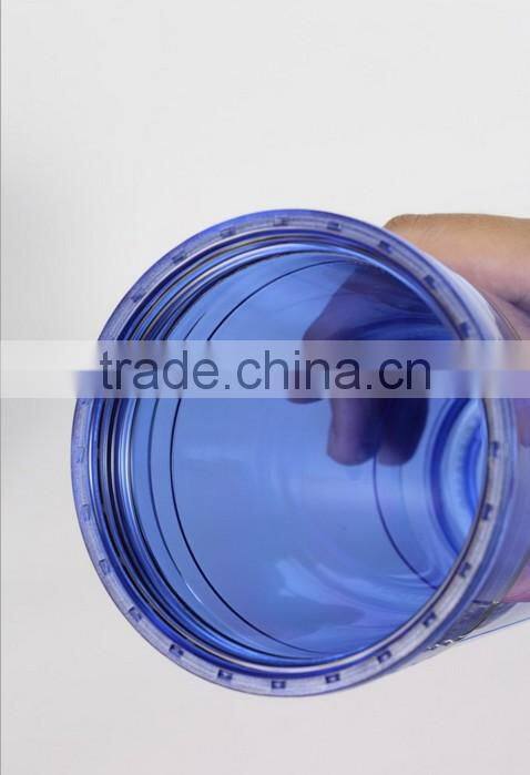 Clear plastic water cup with straw 16OZ