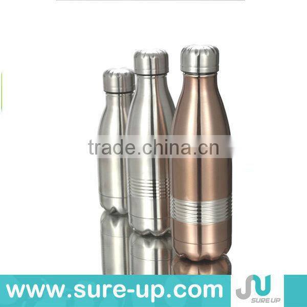 Double cups unbreakable stainless steel vacuum flask juice bottle (FSUR)