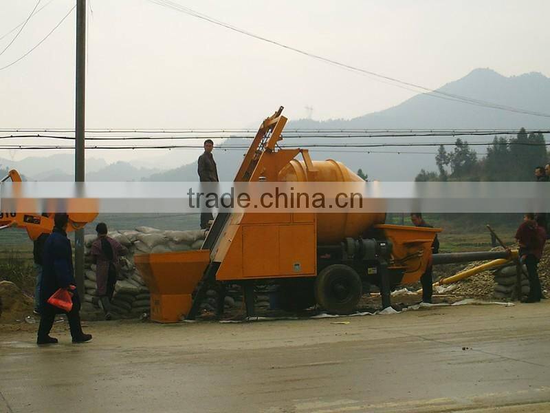 China made hydraulic concrete pump with mixer machine China price