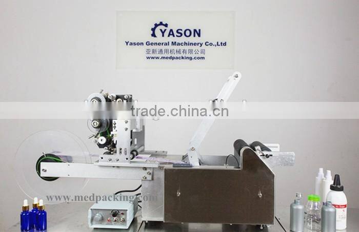 Round Bottle Labelling Machine Glass or Plastic Labeling Machine with Date Printer