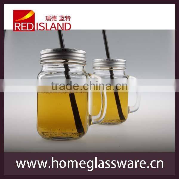 450ml 480ml 600ml700ml Clear glass mason jars/wholesale 16oz glass mason jars with straw lid