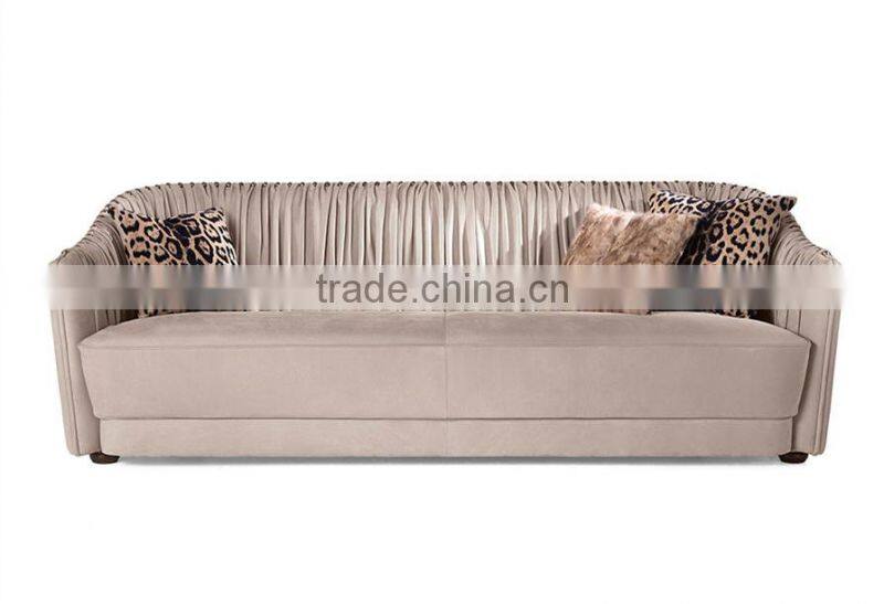 Italy Fashion Design Comfortable Living Room Secional Sofa Set/ Modern 3 Seats Handmade Fabric Upholstery Sofa Couch