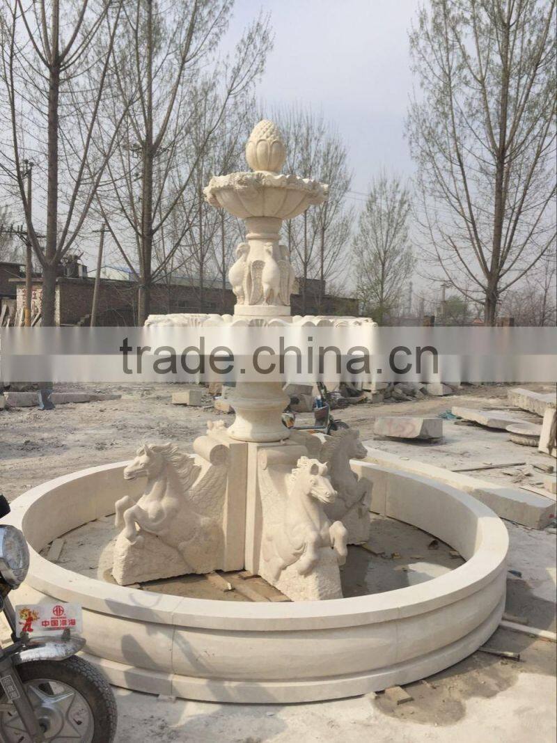 Best price beige marble fountain