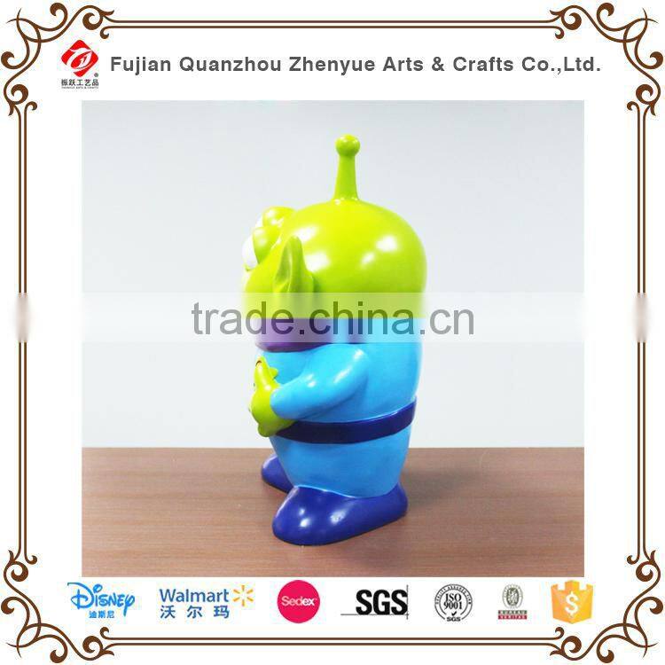 2015 Customized resin alien cartoon statue for garden decor