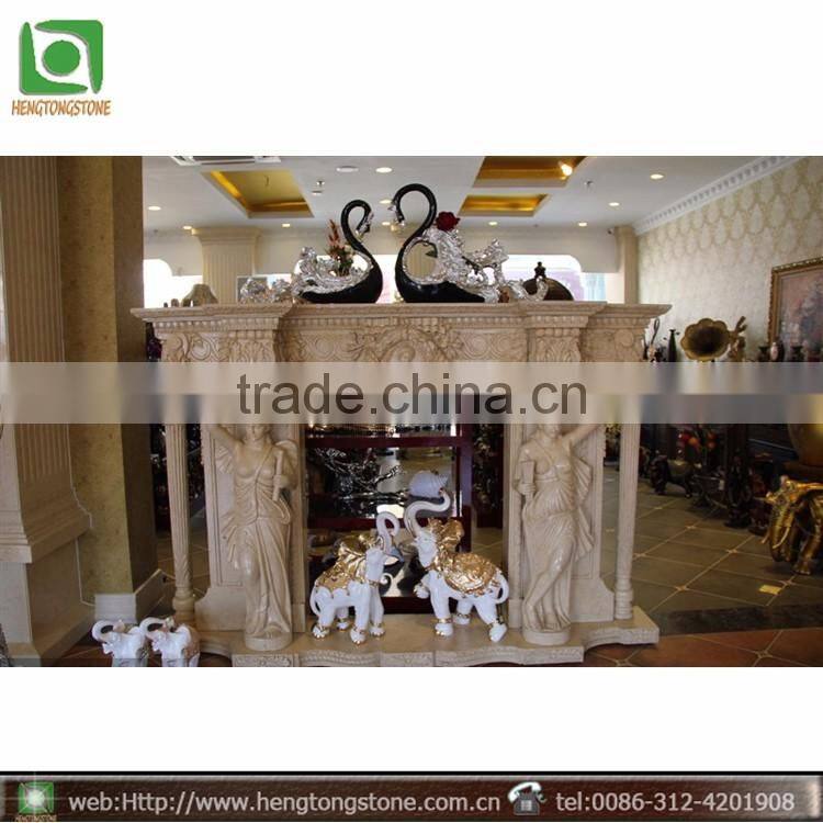 Palladian Stone Fireplace Mantel