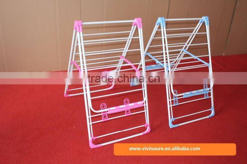 Heavy duty folding Dryer Hanger with Wing style indoor drying rack in White