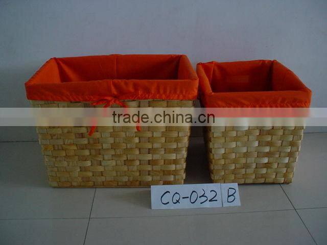 Hotsale multifunctional woven water hyacinth storage basket with spacer with cutting handle