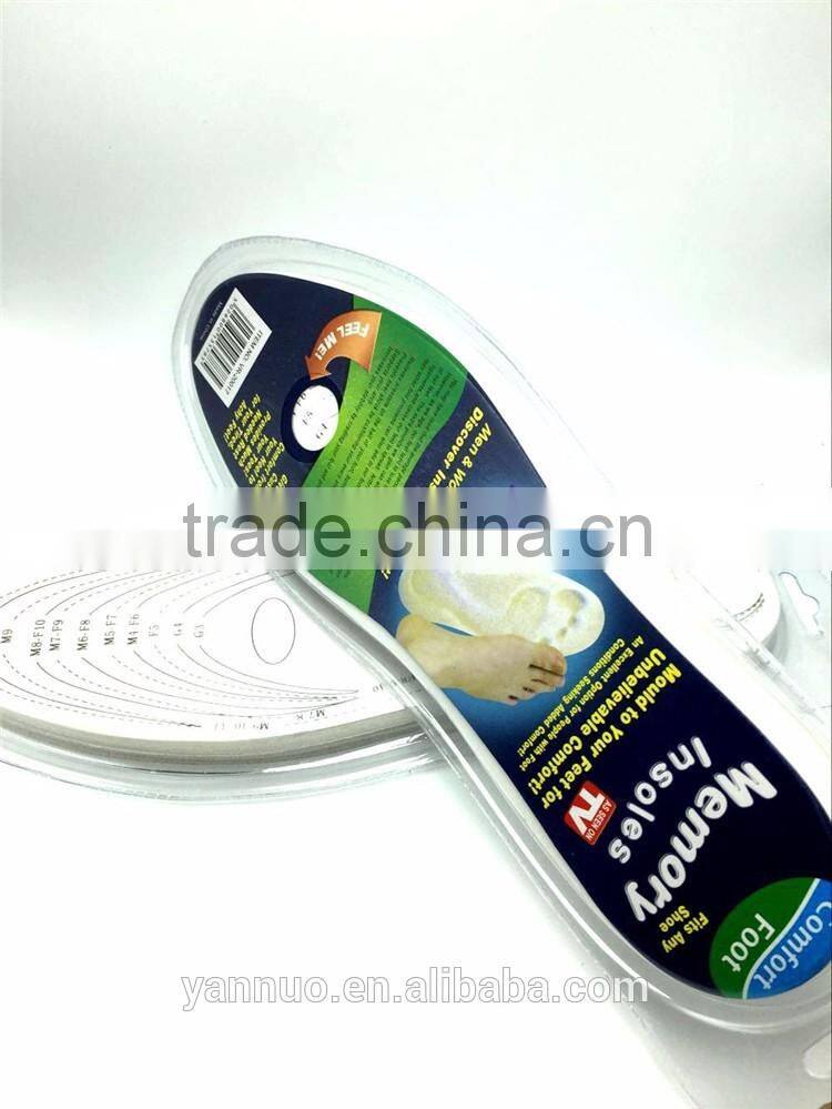 EVA Material Pad, Cushion Material Memory Sponge Shoe Insoles As seen on TV 2017