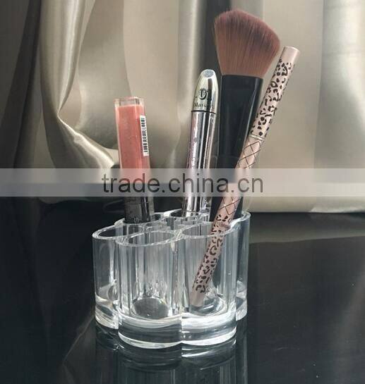 cy270 home Women's Fashion Beauty Designer Cosmetic Box Plum Flower Clear Acrylic Shaped Cosmetic Lipstick Brush Holder Makeup