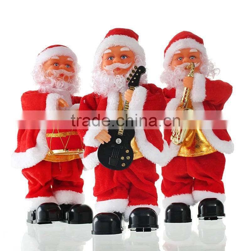 Top sale Christmas Supplier christmas dancing and singing santa claus