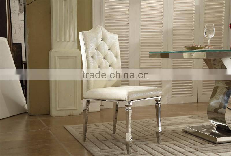modern appearance stitching PU back dining chair