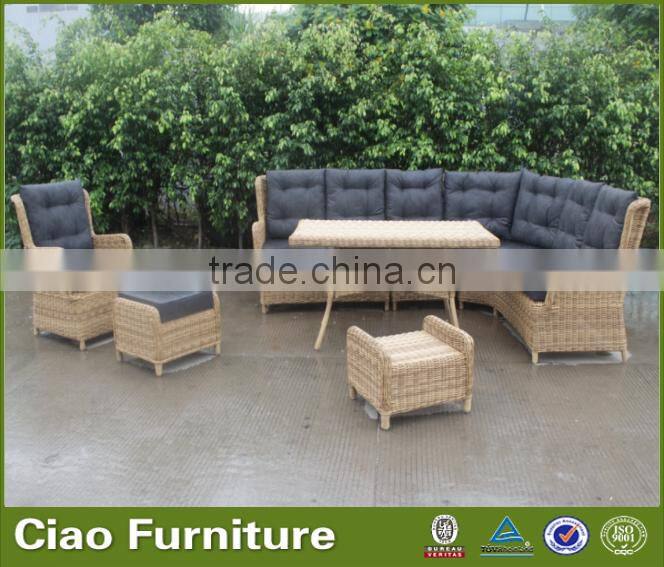 latest design rattan l shaped sofa outdoor furniture sofa set