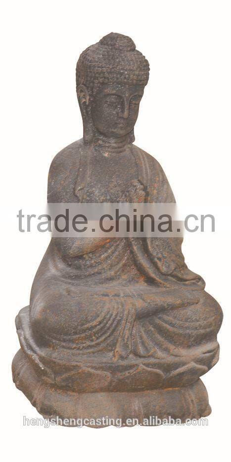 Cast Iron Metal Buddha Statue For Sale