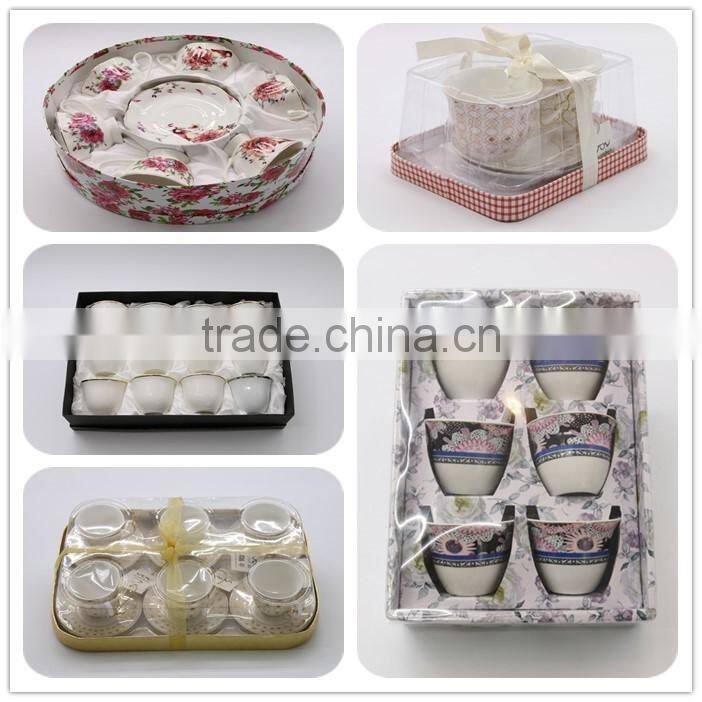 Drinkware wholesale alibaba arabic 12 pcs ceramic coffee cup and saucer, modern turkish coffee cups