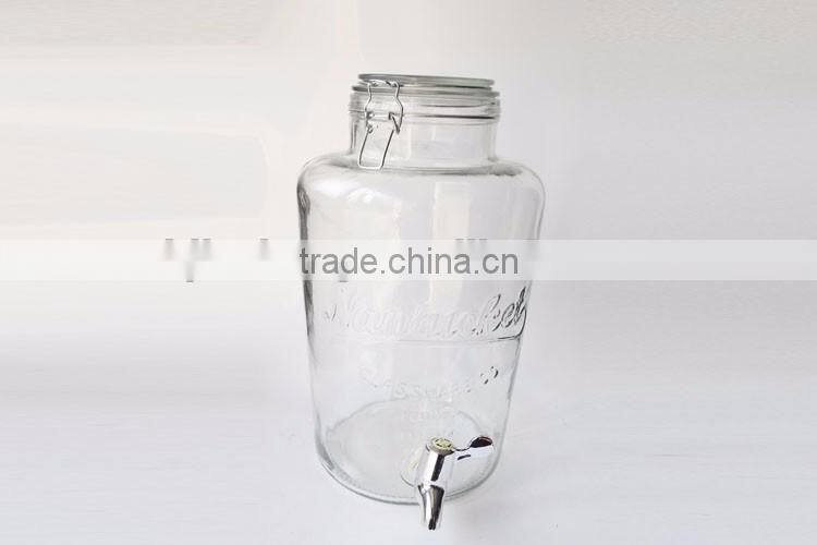 8L juice glass dispenser with spout and sealed swing top lid