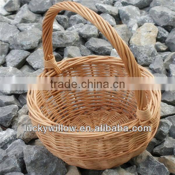 delicate small cheap wicker basket with handle wholesale