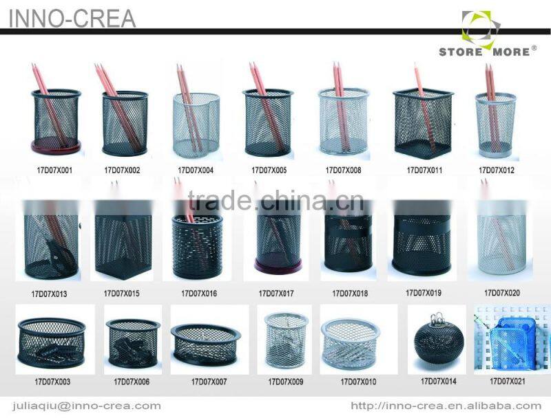 Hot Sale Green Metal Mesh Rectangle Pencil Holder