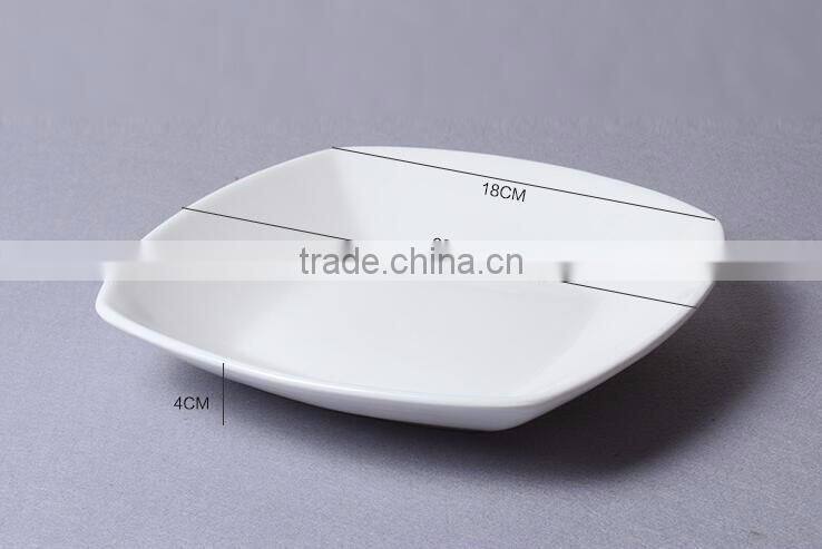 Customized white ceramic dessert plates