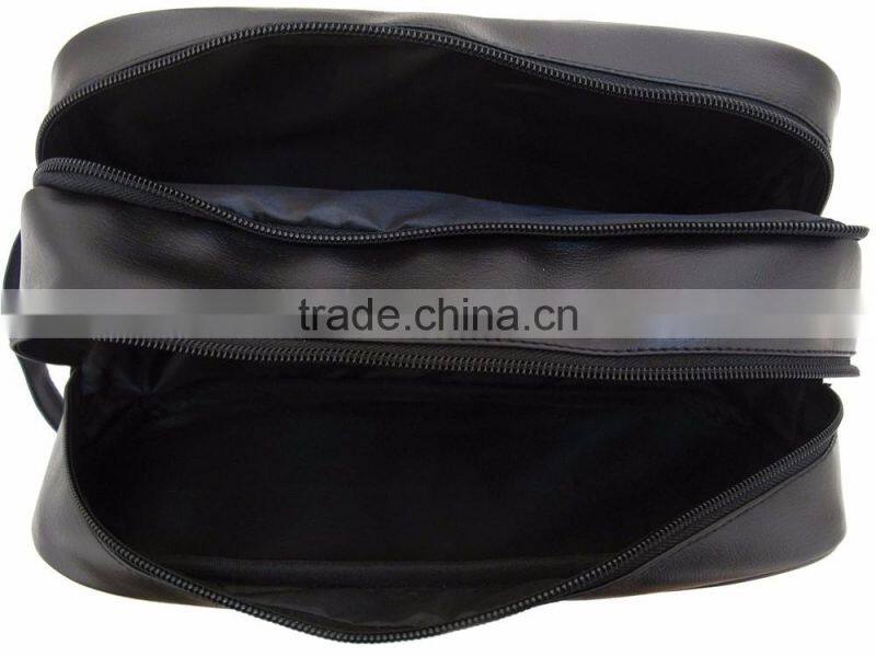 2017 Best saling Large capacity travel leather men toiletry bag