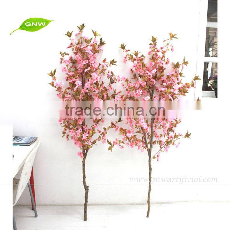 GNW BLS020 Artificial Pink Cherry Blossom Plastic Tree Branches for home decoration
