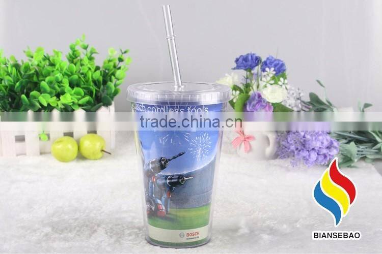 16oz Double Wall with Lid And Straw 16oz paper insert tumbler