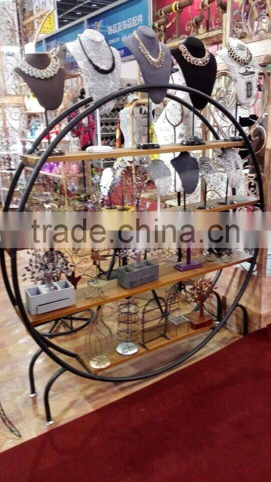 popular black wooden round shape bracelet jewelry display supplier (216A)