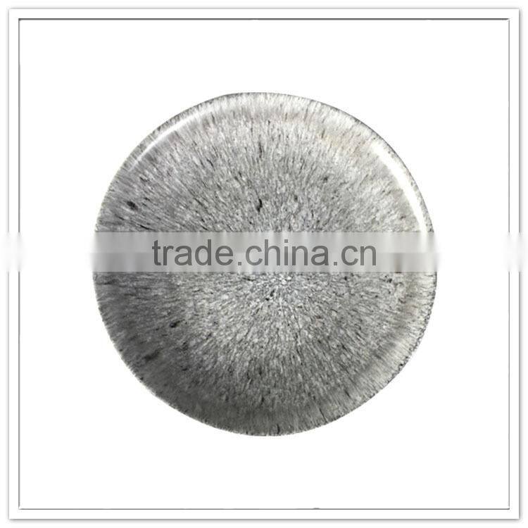 Top grade vintage aerospace design flat dishes, melamine white dish meals