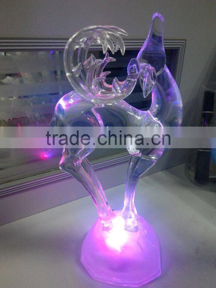 acrylic reindeer acrylic led lights decoration