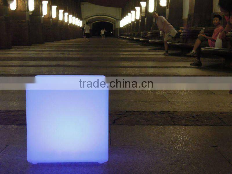 Rechargable colorful warterproof modern outdoor cube furniture led cube chair