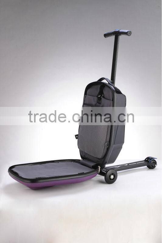 Wheeled scooter suitcase