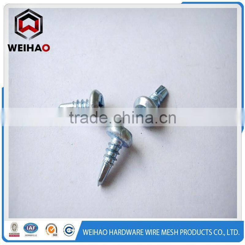 China Supplier ! Zinc plated galvanized hex head self drilling screws EPDM washer